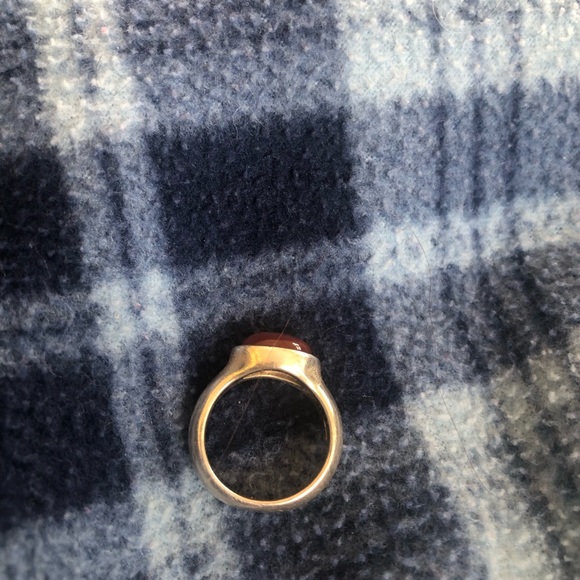 Silver ring with red stone. Ring for all times - Picture 6 of 6